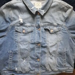 distressed denim jacket